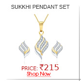 Sukkhi Well Crafted Gold and Rhodium Plated CZ Pendant Set (125PS600)
