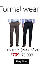 Premium Formal Trouser Pack of 2- Blue, Brown  