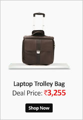 Classy overnight Laptop trolley Brown color Bag with Rain Cover ONT023 Mboss  
