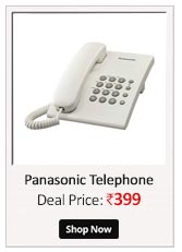 Panasonic Telephone KX-TS400SX Landline Telephone (White)  