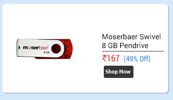 Moserbaer Swivel 8 GB Utility Pendrive (Red)                  