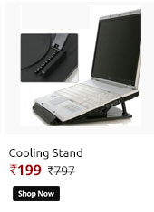 Adjustable Notebook Cooling Stand Black  