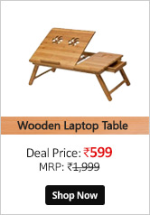 Multipurpose Foldable Wooden Laptop Table Cum Study Table  