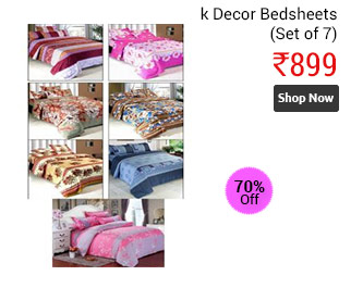 k decor set of 7 double bedsheets with 14 pillow covers