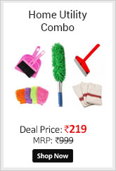 Combo - Mini Dustpan With Brush+Kitchen Wiper+Gloves+3 Duster Handle Duster  