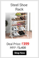 Foldable Stainless Steel Shoe Rack 5 Tier (16 Pair)  