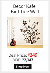 Decor Kafe Bird Tree Wall Decal Size-2328 Inch Color-Brown  