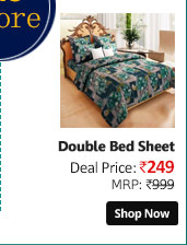 Designer Cotton Double Bed Sheet with 2 Pillow Covers - Green Check  