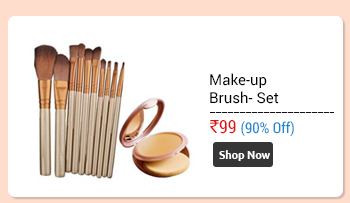 Imported Make-up Brush- Set Of 5 With Free Compact Powder                      