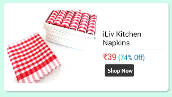 iLiv Set of 3 Kitchen Napkins                      