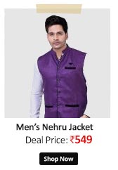 Brinley Nehru Jacket For Mens (Purple)  