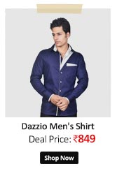 Dazzio Men's Stylish Blue Lounge Wear Shirt  