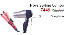 Nova Styling Combo - NHS 800 Hair Straightener and N 1390 Hair Dryer  