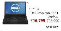 Dell Inspiron 3551 Laptop (Celeron N2840U/2GB RAM/500GB HDD/15.6"/Ubantu) Black  