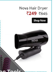 Nova Silky Shine 1200 W Hot And Cold Foldable NHP 8100 Hair Dryer(Black)  