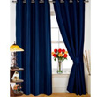 10 color Options - Dekor World Plain Eyelet Curtain set of 2

