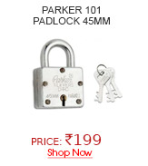 Parker 101 Padlock 45MM - Pack of 5 Locks