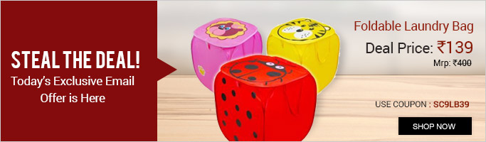 Cartoon Print Dice shape Foldable Laundry Bag