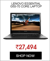 Lenovo Essential G50-70 Core i3-4010U 4TH GEN/2GB/500GB/15.6 INCH/DOS/Lenovo Bag