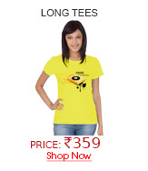 Long Tees Music Friends Yellow For Women