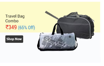 Combo-3G Grey Color Duffle Bag & Black-Travel Bag With Wheel  