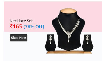 Ethnic Jewels Silver Alloy Earring & Necklace Set (Ey-358)                      