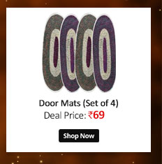 K Decor Set of 4 Door Mats (12 x 18 Inches) (DMT-001)  
