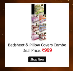K Decor Set of 7 Double Bed Sheet With 14 Pillow Covers  (Complimentary)  