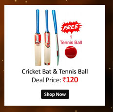 Cricket Tennis Bat - Full Size - Free Tennis Ball  