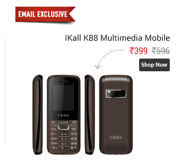 IKall K88 Dual Sim Multimedia Mobile (Black, 1000 mAh Battery)  