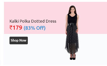 Kalki Black Polka Dotted Dress  