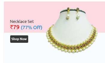 Stri Fashion Moti Pearls Diamond studded Necklace & Earrings Jewellery Set  