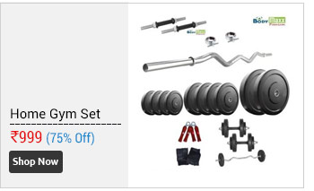 Body Maxx 25 Kg Home Gym Set + Gloves + Grippers + Dumbells rods + 3 FT EZ BAR.                        