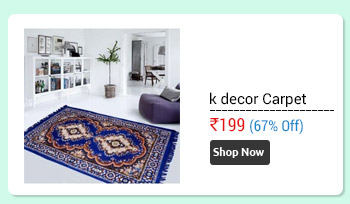 k decor Polyester carpet 5x7 feet blue  