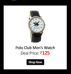 Polo Club Analog Black Leather Watch - Men