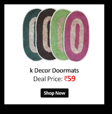 K Decor Cotton Doormat (12'x18') Multicolour set of 4 (DMT-001)