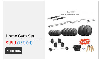 Protoner 25 Kg  Home Gym Set + Gloves + Grippers + Dumbells rods + 3 FT EZ BAR.  
