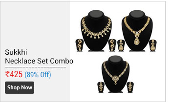 Sukkhi Glimmery  3 Pieces Necklace Set Combo  
