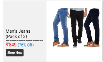 STYLOX Pack of  3 Black and Blue Straight Fit Mens Jeans  