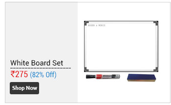 Combo Deal (White Board 2'x1.5'+ Pik Marker + Duster) by Roger & Moris  