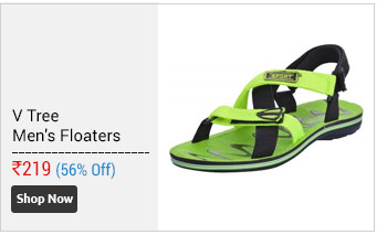 V Tree Men's Green and Black Floaters  