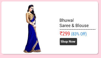 Bhuwal Fashion Designer Faux Georgette Saree with Blouse                      