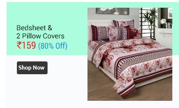 Star Polycotton Double bedsheet with 2 pillow covers CHAB-KT-26  
