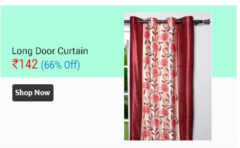 Polyester Multicolor Floral Eyelet Long Door Curtain  