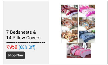 k decor set of 7 double bedsheets with 14 pillow covers  