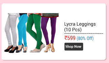 Aashish Fabrics Multicolor Cotton Lycra Leggings (Set of 10)  