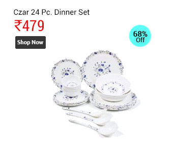 CZAR 24 http://cdn.shopclues.net/images/mailer/morning272016 NEW DINNER SET-BLUE PRINT 1009   with 14 pillow covers