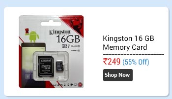Kingston 16 GB Class 10 80mbps Micro SDHC Memory Card With Adapter  
