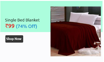 Sparkk Home Single Bed Fleece Blanket (Maroon)  
