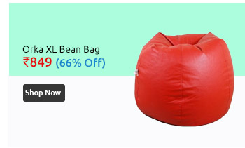 Orka XL Bean Bag (With Bean Filling) Red (Orka_178) with Free Mobile Pouch  